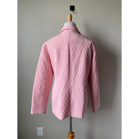 Talbots Lined Quilted Light Pink Jacket- Size Large - Picture 13 of 13